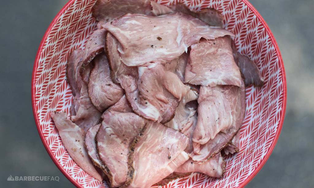 thinly sliced smoked roast beef