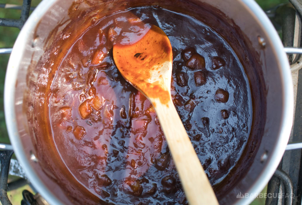 chipotle bbq sauce after simmering for 20 minutes