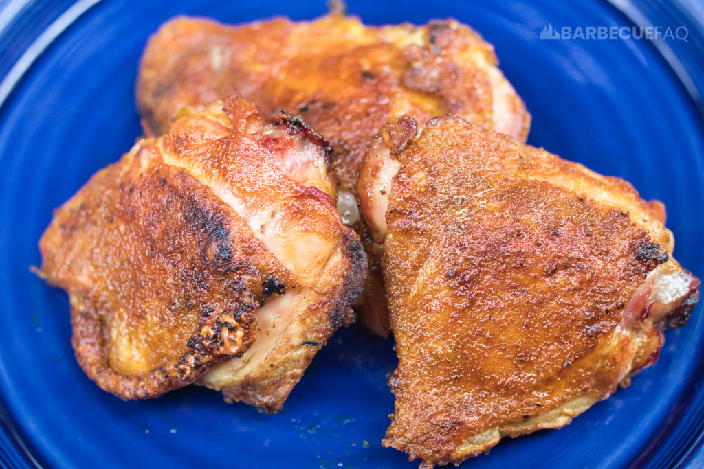 grilled chicken thighs with crispy skin