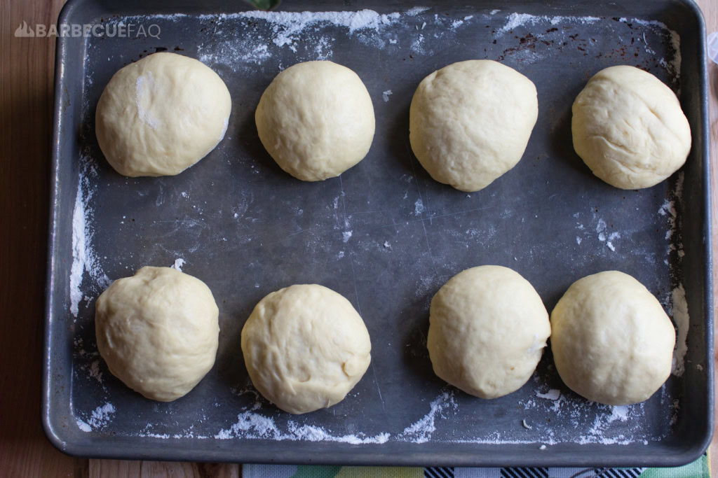 8 equal sized dough balls