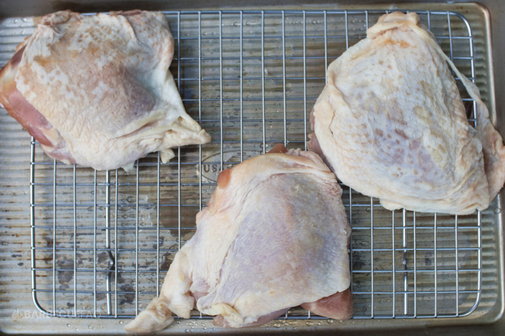 chicken thighs dry brine for 2 days