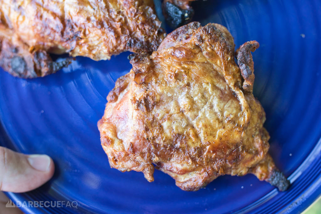 chicken thighs resting for 10 minutes