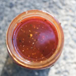 top down view of Tennessee red sauce