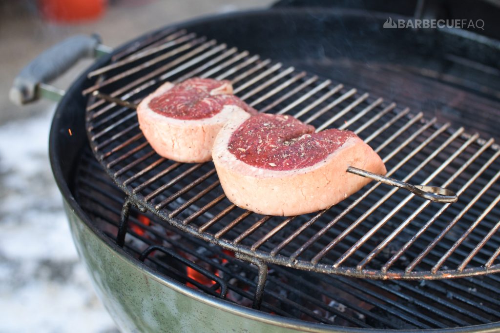 picanha searing over direct heat bbq