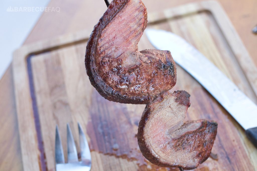 shaving brazilian steak against the grain