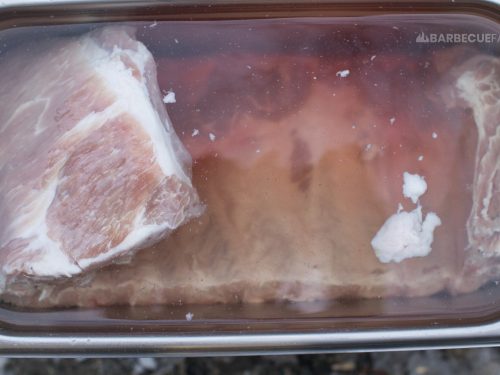 spare ribs in salt brine