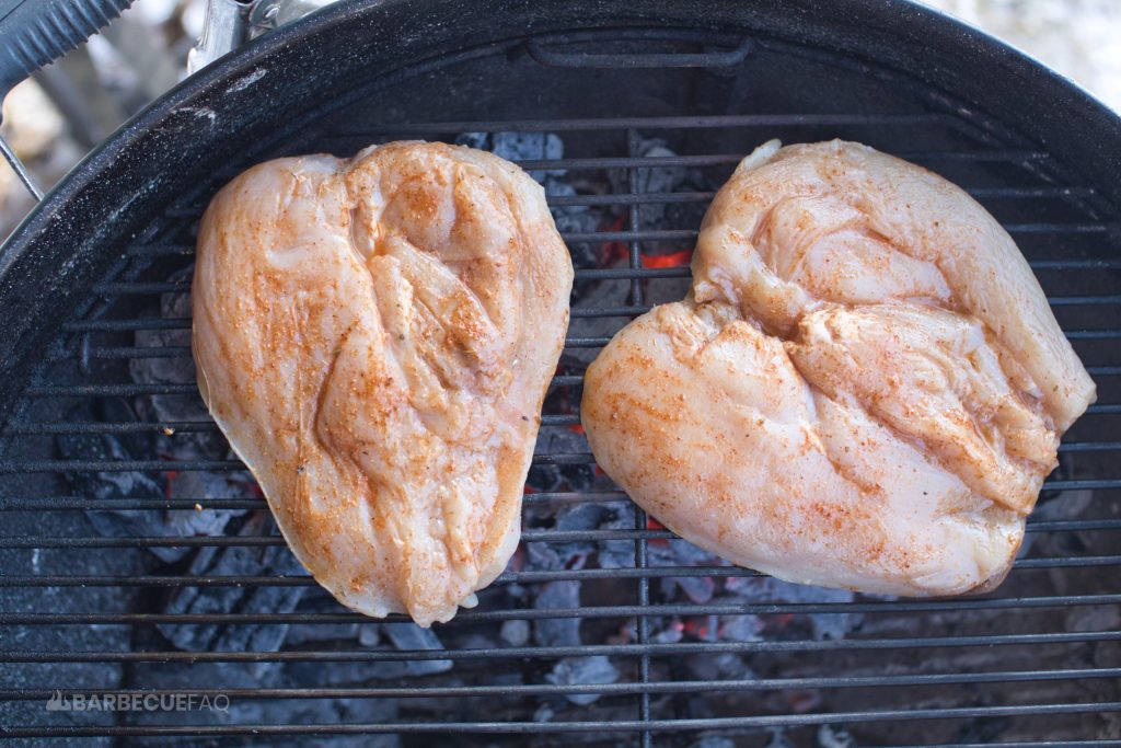 spicy chicken breast on the grill