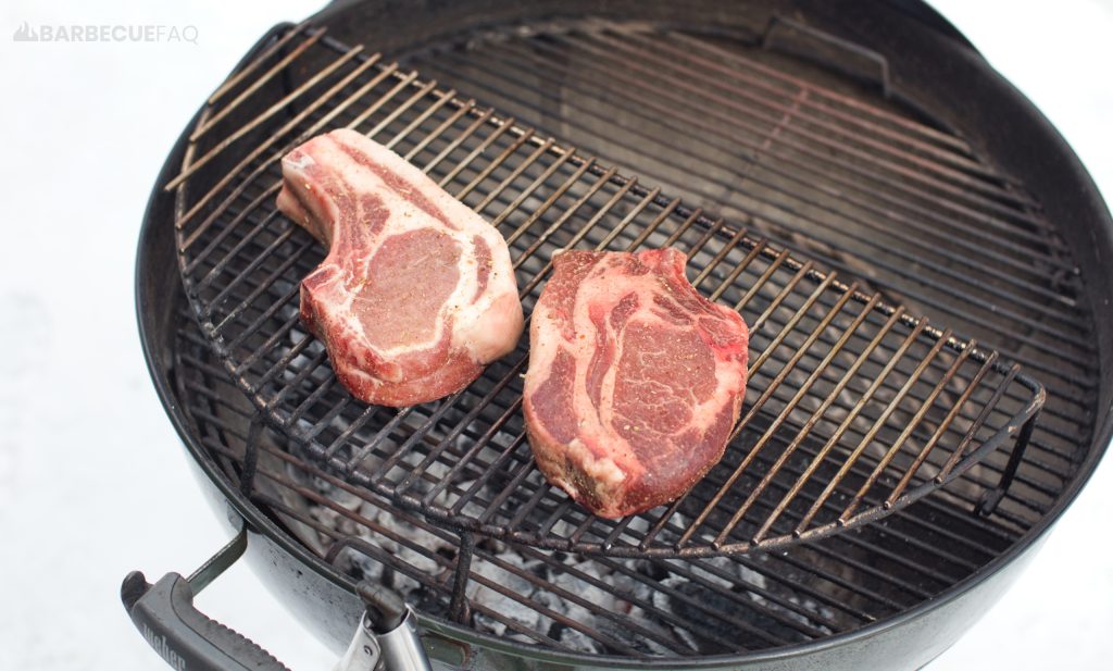 pork chops on grill