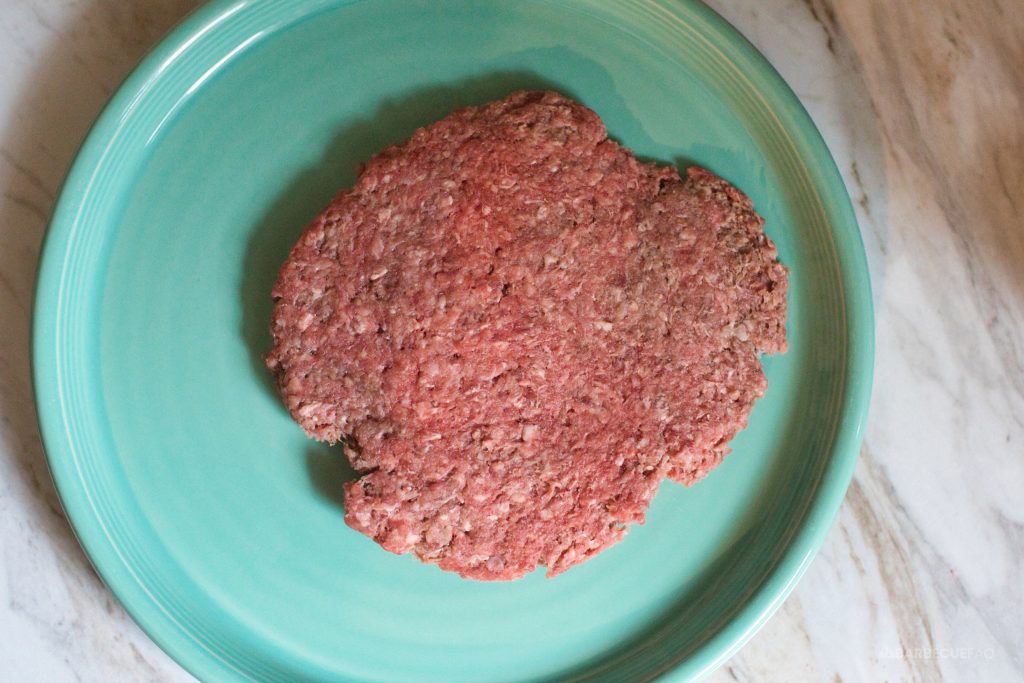 flattened hamburger patty