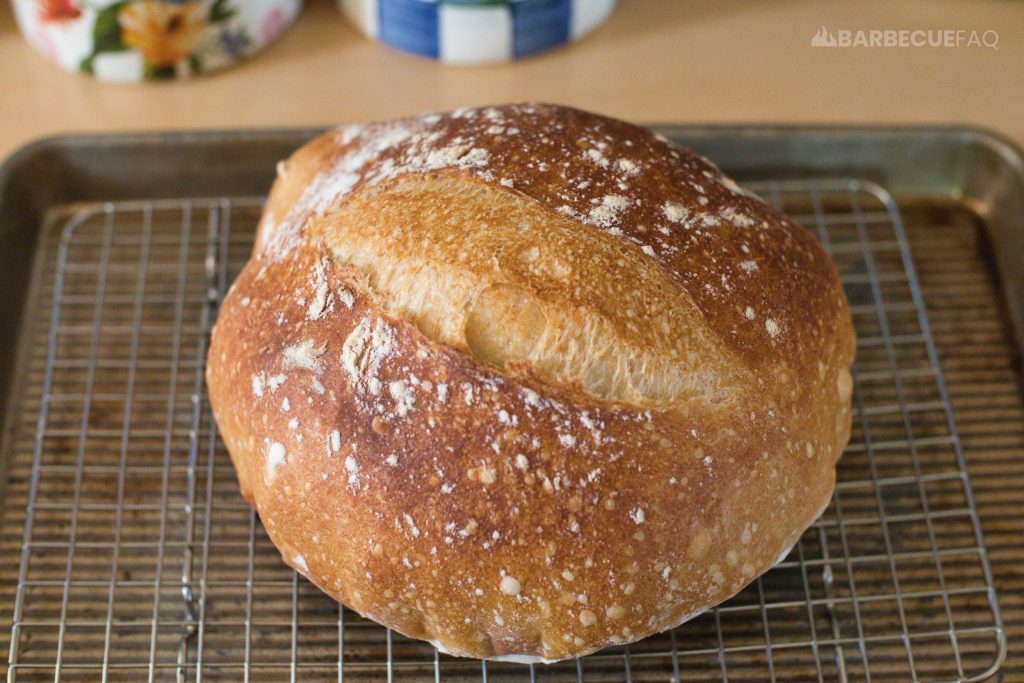 no knead bread resting